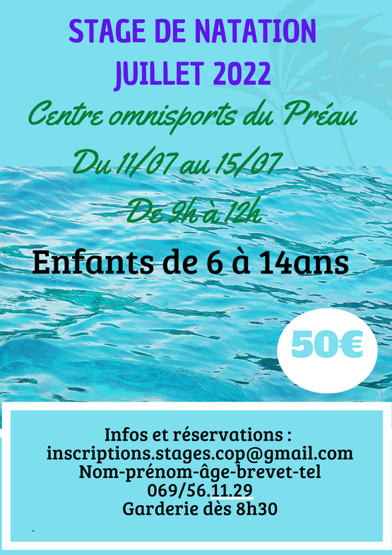 affiche natation2022