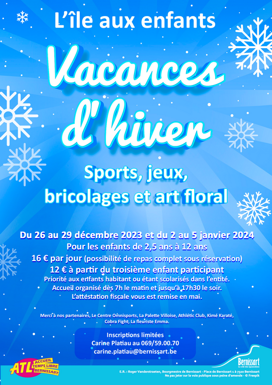 affiche vacances hiver