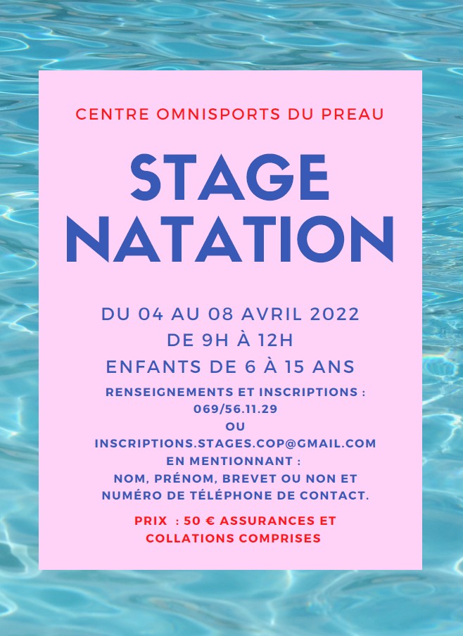 stage natation